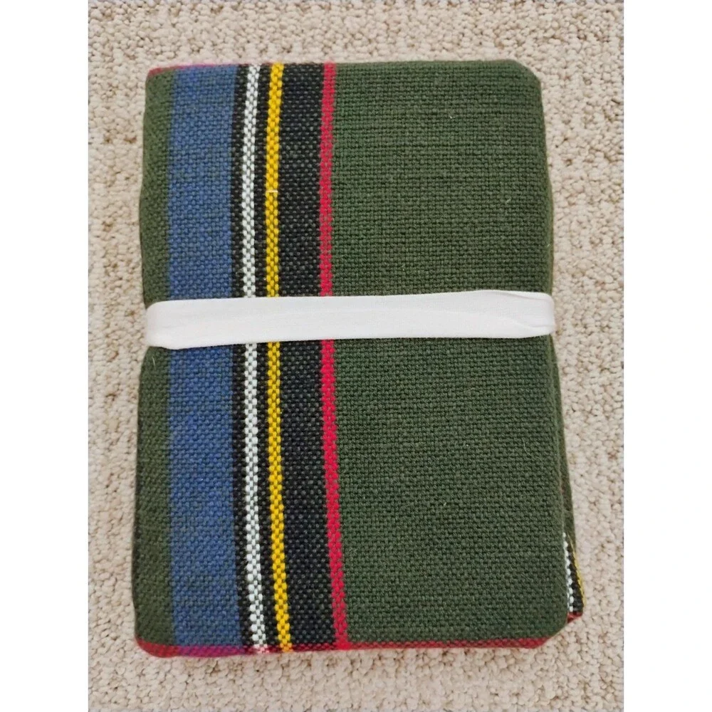2 Pottery Barn Stewart Tartan Plaid Shams Green Standard 26x20